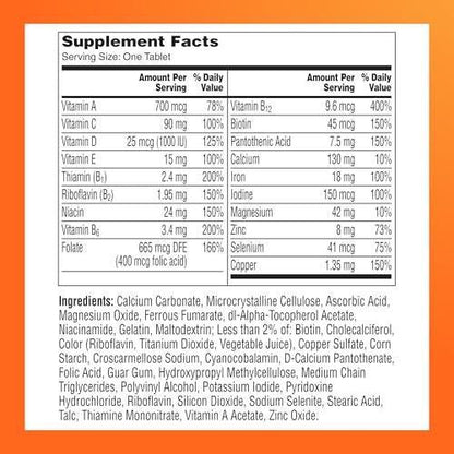 One A Day Multivitamin for Women - Daily Vitamins with Biotin, Calcium, Folic Acid, Iron & Zinc - 200 Count