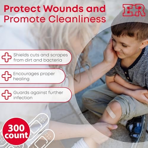 Ever Ready First Aid 1” x 3” Fabric Adhesive Bandages, Latex-Free Stretchy Strips – 300 Count - görsel 2