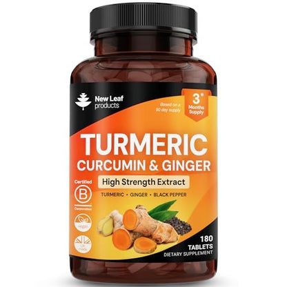 Turmeric Tablets with Black Pepper & Ginger – Enhanced Absorption: Black pepper contains piperine, which has been – Image 2