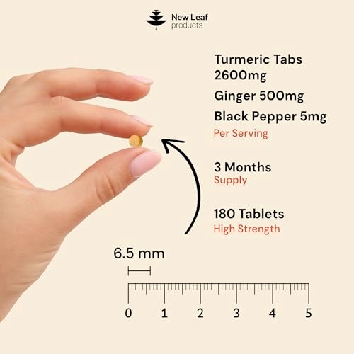 Turmeric Tablets with Black Pepper & Ginger – Digestive Support: Ginger adds digestive benefits, helping to soothe – Image 6