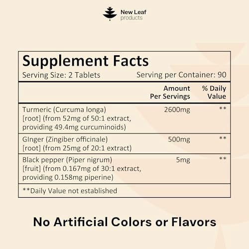 Turmeric Tablets with Black Pepper & Ginger – Dimensions: 7.3 x 0.33 x 15.8 cm – Image 12