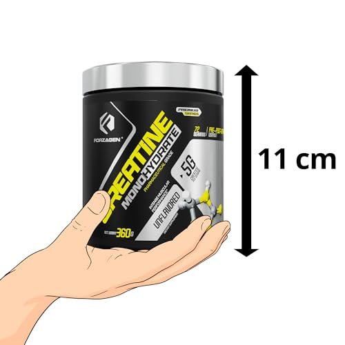 Forzagen Creatine Monohydrate Powder Unflavored, Micronized Creatine Powder for Muscle Gain for Men & Women, Creatina Monohidratada en Polvo, Creatina para Aumentar la Masa Muscular - 72 Servings - görsel 5