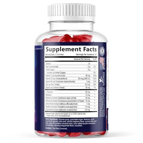 Sleep Gummies with Melatonin 12 mg Per Serving - Extra Strength Sleep Vitamin Gummy, Natural Melatonin Gummy, Occasional Sleep Support Supplement for Adults, Vegan, Gomitas para Dormir - 60 Gummies - görsel 13