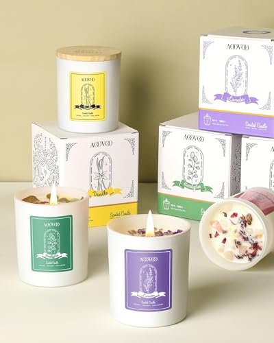AOOVOO Lavender Candles Set for Women - 4 – Weight per candle: 0.9 pounds – Image 11