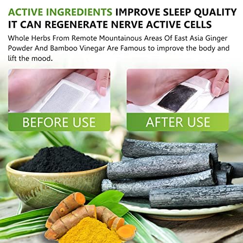 Foot Pads (30 PCS), Natural Bamboo Vinegar Ginger Powder Pad, 10 Count (Pack of 3) - görsel 1