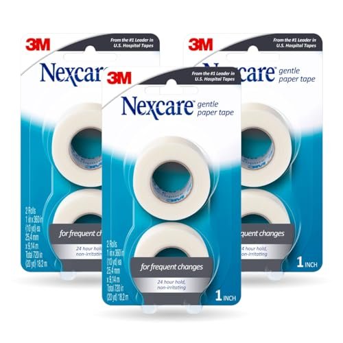 Nexcare Gentle Paper Tape, Medical Paper Tape, Secures Dressings and Lifts Away Gently - 1 In x 10 Yds, 6 Rolls of Tape - görsel 2