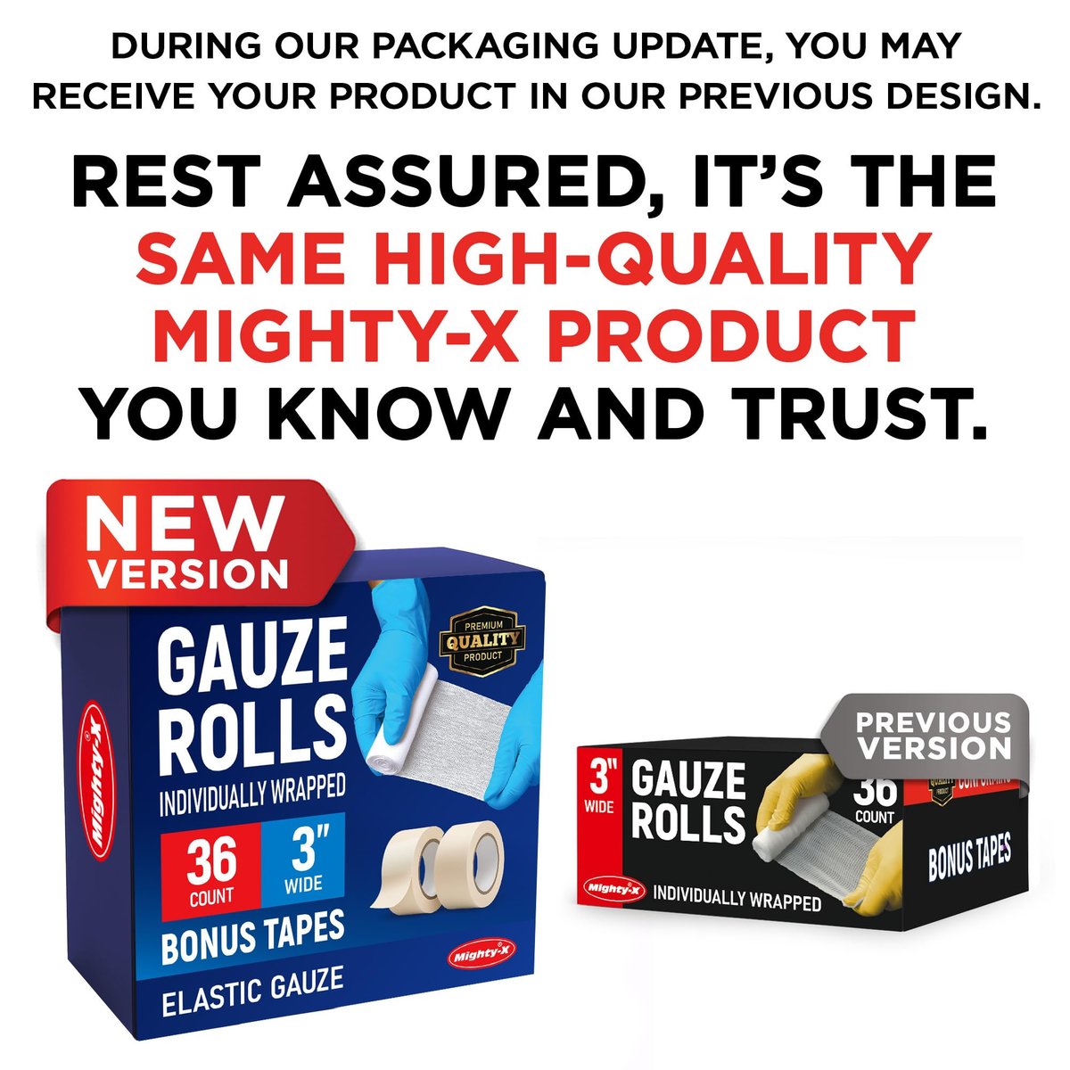 24 Gauze Rolls - 4" x 4.1yd - Soft and Breathable Rolled Gauze - Latex-Free Premium Individually Wrapped Bandages with Bonus Tape - First Aid Conforming Stretch Wrap for Wound Care - Vet Wrap - görsel 12