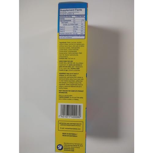 Ballena Azul Aceite de Hígado de Bacalao para Adultos y Niños, COD Liver Oil for Adults and Children, Good Source of Vitamins A,D,E, B1, Dietary Supplement, Omega 3 - görsel 2