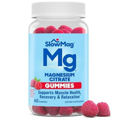 SlowMag Magnesium Citrate Gummies, 60 Count, Supports Muscle Health, Natural Berry Flavor, Recovery & Relaxation - görsel 2
