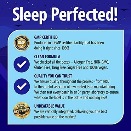 Nature's Perfect Night | Melatonin 5mg | 200 Quick Dissolve Tablets | Natural Mixed Berry Flavor | Preferred Potency | Sugar Free | Vegan | Gluten Free | Value Size