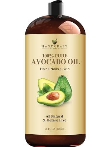Handcraft Blends Avocado Oil - Cold-Pressed 28 Fl Oz - 100% Pure and Natural - Premium Grade Carrier Oil for Skin and Hair - Hair and Body - Massage - Hexane-Free - görsel 2