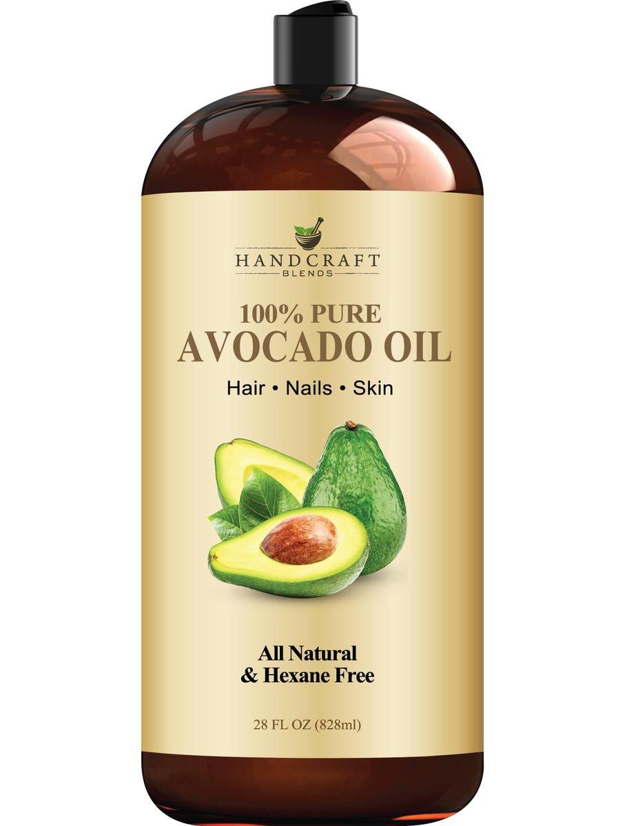 Handcraft Blends Avocado Oil - Cold-Pressed 28 Fl Oz - 100% Pure and Natural - Premium Grade Carrier Oil for Skin and Hair - Hair and Body - Massage - Hexane-Free - görsel 1