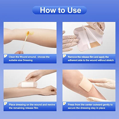 Niceful Silicone Foam Dressing | Large – High Absorbency: The foam core can absorb moderate to heavy exudate, – Image 8