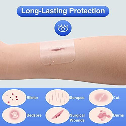 Niceful 20 Count Hydrocolloid Bandages 2"x2", Waterproof Hydrocolloid Dressing Patch, Gel Bandages for Blister & Mild Burn, Bed Sore Bandage