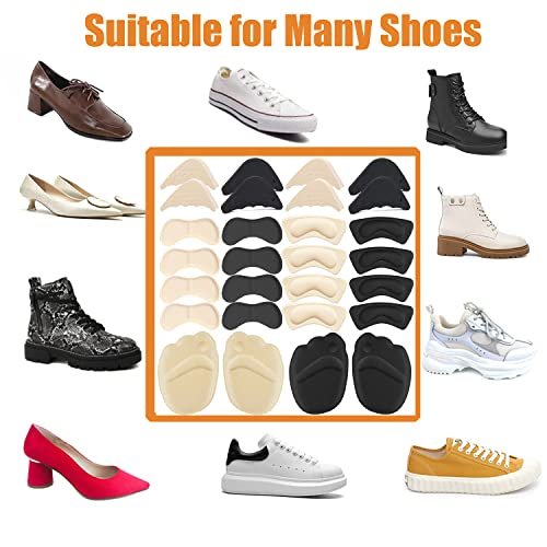 16 Pairs Shoe Filler Heel Pads for Women's Shoes - Shoe Filler for Too Big Shoes Women with Toe Inserts, Toe Inserts for Too Big Fit - görsel 9