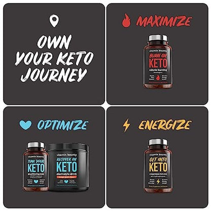 Vitamin Bounty Premium Raspberry Ketones Supplement - Keto Pills for Weight Loss - Promotes Ketosis & Metabolism Support - Keto Diet Aid - Energy Boost for Women & Men - 60 Capsules