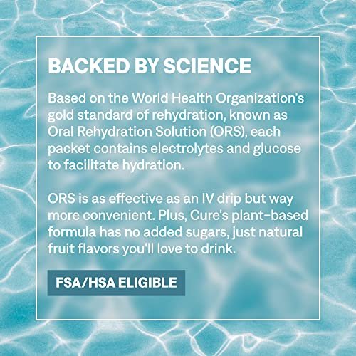 Cure Hydration | Plant-Based Electrolyte – Convenient Packets: Pre-measured single-serve sticks are perfect for – Image 17