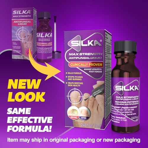 SILKA Max Strength Antifungal Liquid for Toenail Health with Brush Applicator, Results in 1 Week, Nail Fungus Treatment for Damaged Toenails, Athlete's Foot Treatment, Tolnaftate 1% 0.45 Fl Oz -2 Pack - görsel 15
