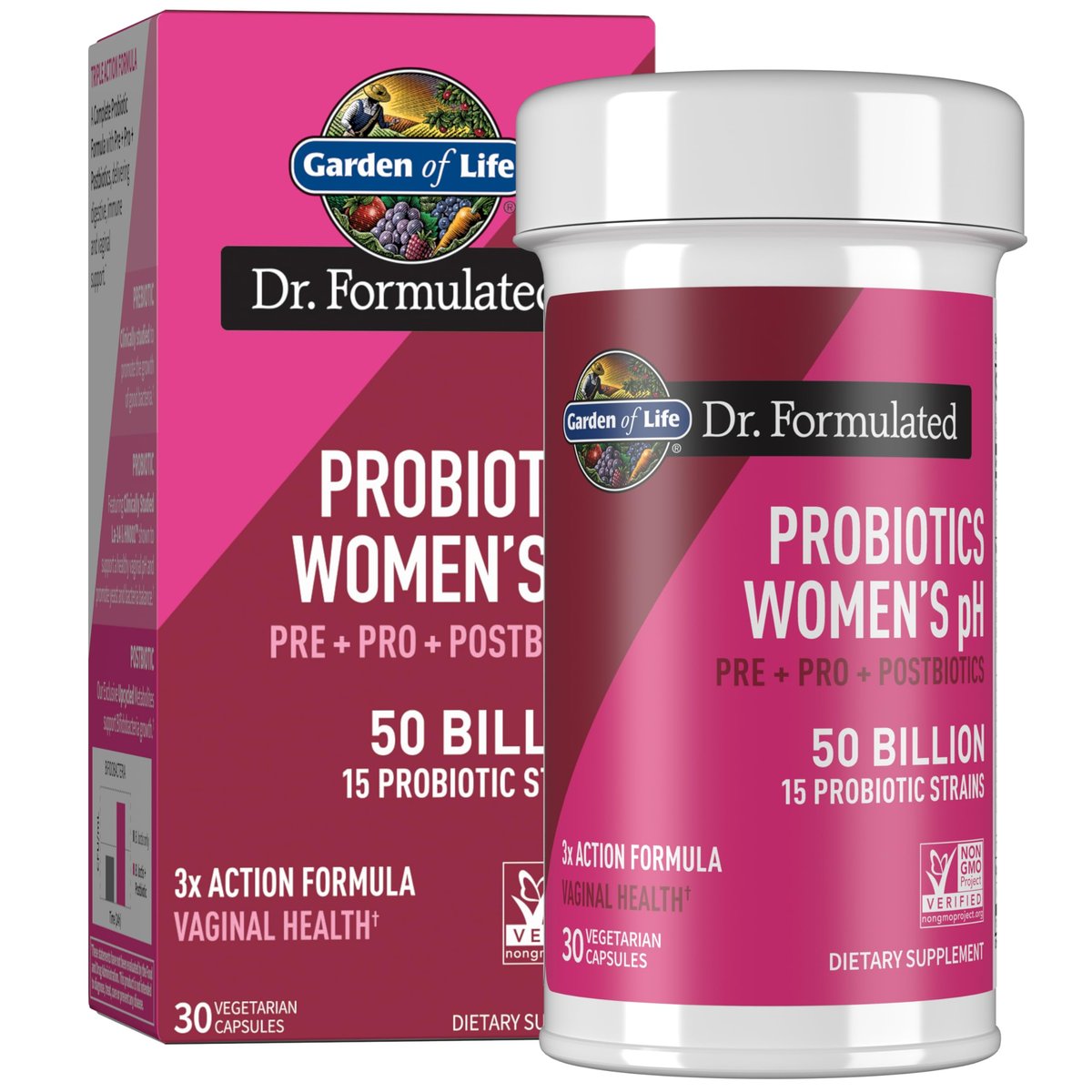Garden of Life, Dr Formulated Once Daily 3-in-1 Complete Prebiotics, Postbiotics and Probiotics for Women, Pre + PRO + Postbiotic Supplement for Women's Digestive, Immune and Vaginal Health, 30 Day Supply - görsel 15