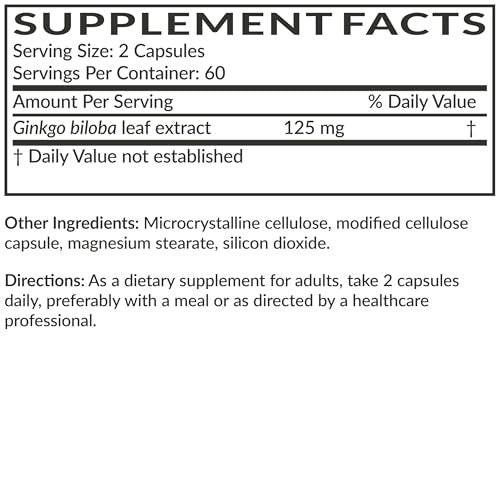 Futurebiotics Ginkgo Biloba Extra Strength – 120 Vegetarian Capsules for Brain Function & Memory Support - görsel 3