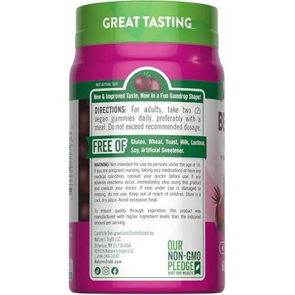 Nature's Truth Beet Root Gummies | 60 Count | Superfood | with Black Pepper | Strawberry Flavor | Vegan, Non-GMO & Gluten Free Supplement
