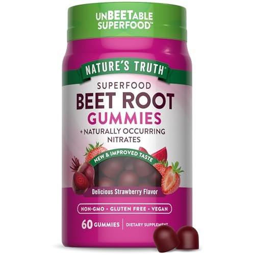 Nature's Truth Beet Root Gummies | 60 Count | Superfood | with Black Pepper | Strawberry Flavor | Vegan, Non-GMO & Gluten Free Supplement - görsel 2