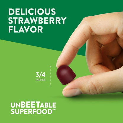 Nature's Truth Beet Root Gummies | 60 Count | Superfood | with Black Pepper | Strawberry Flavor | Vegan, Non-GMO & Gluten Free Supplement