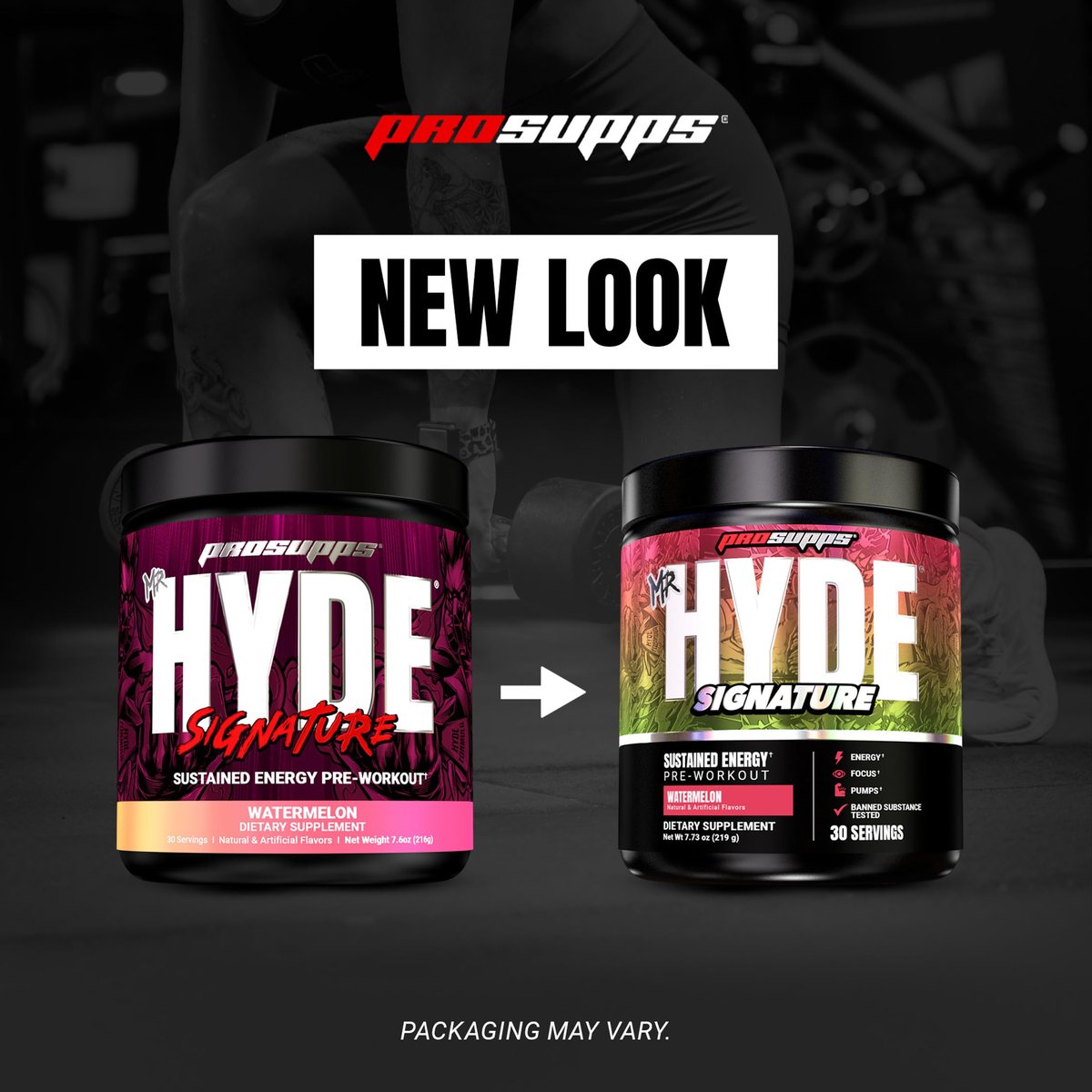 ProSupps Mr. Hyde Signature Pre Workout Powder with Creatine, Beta Alanine & Caffeine - Performance, Energy & Endurance - Clean Fitness & Gym Supplements for Men & Women (Watermelon, 30 Servings) - görsel 1