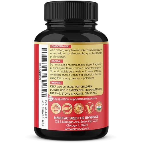 BMVINVOL Horny Goat Weed Capsules with Tribulus, Ginseng, Ashwagandha, Maca, Tongkat Ali, Nettle, Black Pepper - 60 Count - görsel 18