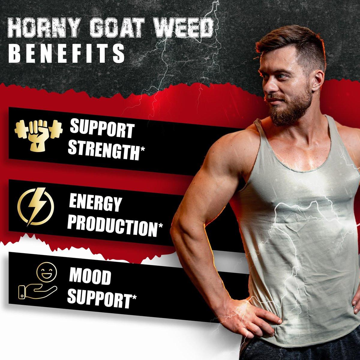 BMVINVOL Horny Goat Weed Capsules with Tribulus, Ginseng, Ashwagandha, Maca, Tongkat Ali, Nettle, Black Pepper - 60 Count - görsel 9