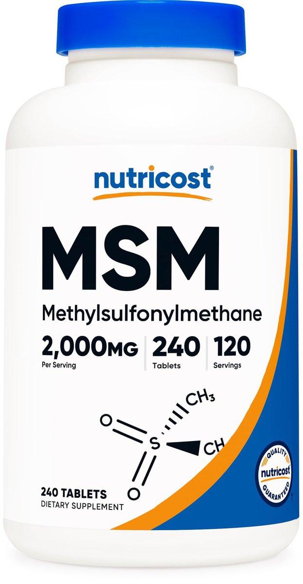 Nutricost MSM Tablets (Methylsulfonylmethane) 2000mg Per Serving, 120 Servings, 240 Tablets - Non-GMO and Gluten Free - görsel 7