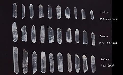 0.45lb Clear Quartz Crystal Points Natural Healing Crystals Tumbled Polished Bulk Stones for Meditation Yoga Chakra Reiki Balancing Crystal Therapy Gemstones Crystals 0.39"-1.18” - görsel 7