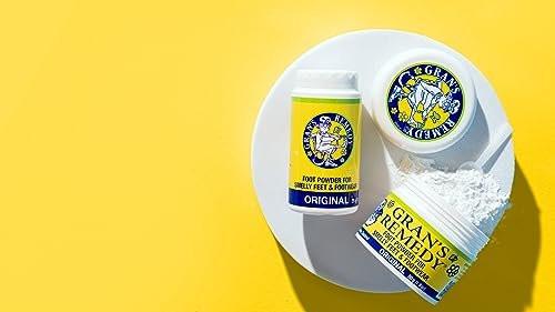 Gran's Remedy Shoe Deodorizer and Foot Powder for Smelly Feet - Effective Shoe Odor Eliminator in Travel Size - Absorbs Sweat and Moisture for Shoes and Feet - Unscented - görsel 7
