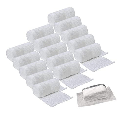 Vakly Sterile Kerlix Gauze Rolls 4.5" x 4.1 yd 6-Ply (Pack of 15) – 100% Cotton Highly Absorbent Krinkle Gauze Bandage, Individually Wrapped Wound Dressing