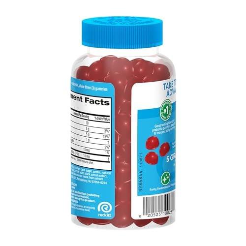 Digestive Advantage Prebiotic Fiber Supplement with Probiotics for Women & Men Digestive Health, Fiber Gummies for Adults Regularity and Gut Health, 60ct Strawberry Flavor - görsel 8