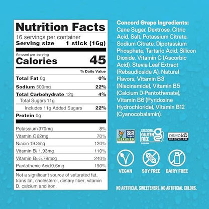 Liquid I.V.® Hydration Multiplier - Concord Grape | Electrolyte Powder Drink Mix | 1 Pack (16 Servings)