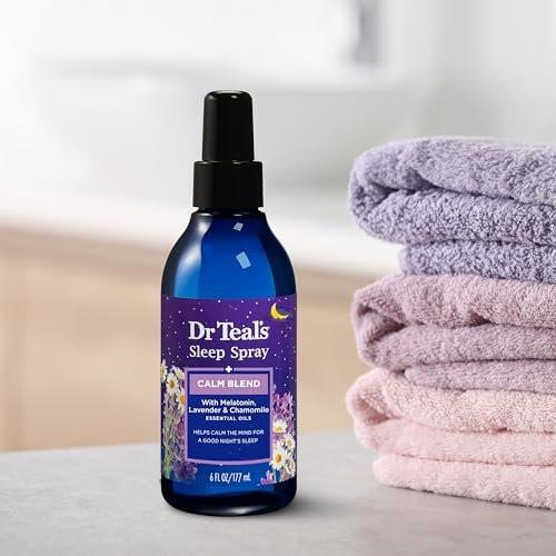Dr Teal's Calm Blend Spray with Melatonin, Lavender & Chamomile Essential Oils, 6 fl oz (Pack of 3) - görsel 14