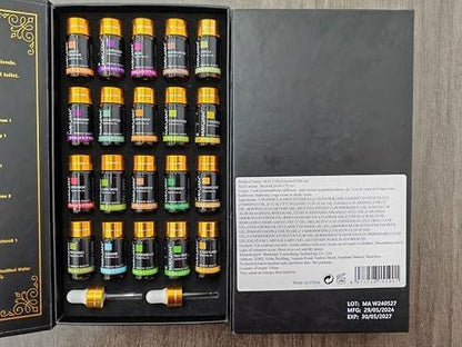 MAYJAM Tea Tree 20 Pcs Pure Essential Oil Gift Set, for Diffuser, Humidifiers, Skin Care, Massage, Fragrance Oil Scent for DIY Candle and Soap Making, Gift for Friend (5ML)