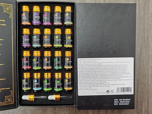 MAYJAM Tea Tree 20 Pcs Pure Essential Oil Gift Set, for Diffuser, Humidifiers, Skin Care, Massage, Fragrance Oil Scent for DIY Candle and Soap Making, Gift for Friend (5ML) - görsel 3