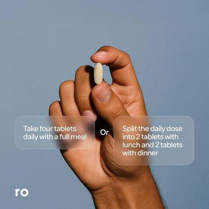 Ro Testosterone Support for Men | Daily Nutritional Supplement with Ashwagandha to Support Healthy Testosterone Levels and Magnesium to Promote Muscular Health | (120 Tablets)
