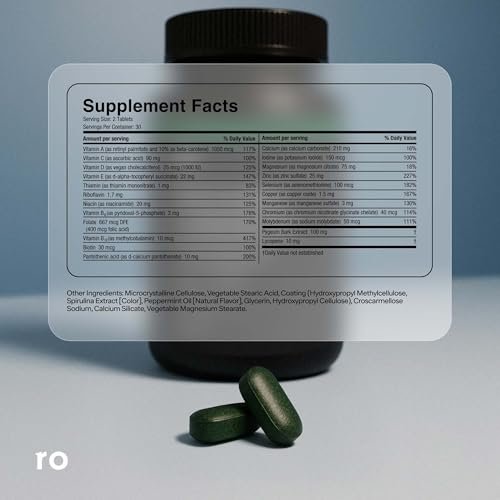Ro Daily Multivitamin for Men | Supports Physical Activity, Brain + Heart Health, and Immune System with 23 Key Nutrients Including Calcium, Magnesium, and Zinc | 30-Day Supply (60 Tablets) - görsel 10