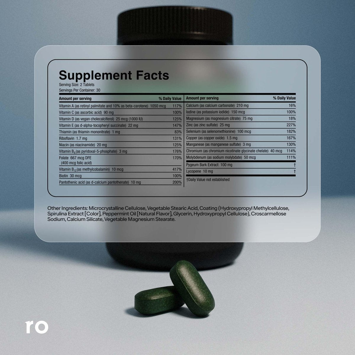 Ro Daily Multivitamin for Men | Supports Physical Activity, Brain + Heart Health, and Immune System with 23 Key Nutrients Including Calcium, Magnesium, and Zinc | 30-Day Supply (60 Tablets) - görsel 9
