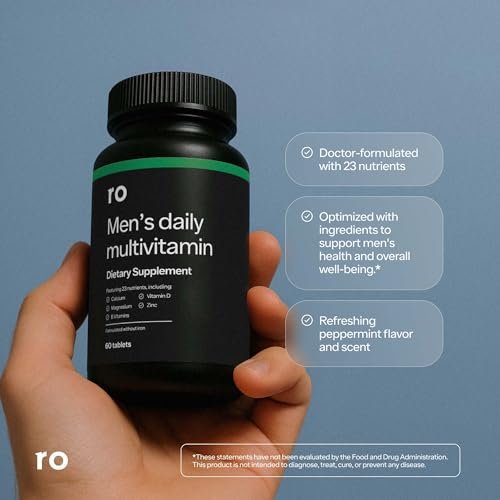 Ro Daily Multivitamin for Men | Supports Physical Activity, Brain + Heart Health, and Immune System with 23 Key Nutrients Including Calcium, Magnesium, and Zinc | 30-Day Supply (60 Tablets) - görsel 4