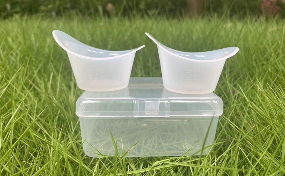 2Pcs Eye Wash Cup, Silicone Eye Bath Cup for Rinse with Storage Container - görsel 9
