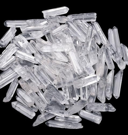 DUQGUHO Clear Quartz Crystals Points Bulk Healing Crystal Stones Irregular Shape Raw Quartz Points Crystal Wand for Jewelry Making Polishing Cabbing Reiki Energy Balance 0.4-1.18" 0.22 lb