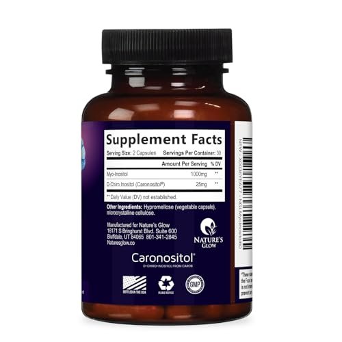 Myo-Inositol & D-Chiro Inositol 1025mg - 40:1 Ideal Ratio for Ovarian Support, Vegan Myo & D Chiro Supplement for Women's Natural Balance and Hormone Support, Vitamin B8, Non-GMO - 60 Capsules - görsel 13