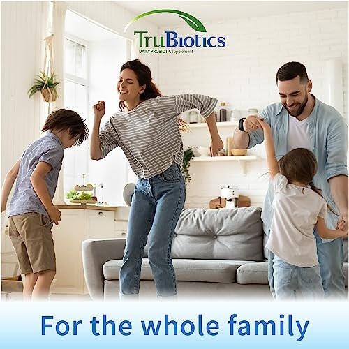 TruBiotics Probiotics for Digestive & Immune Health, Supports Regularity & Helps Relieve Abdominal Discomfort, Gas & Bloating, 2 Clinically Studied Probiotic Strains, Plus Prebiotics, 30 Capsules - görsel 1