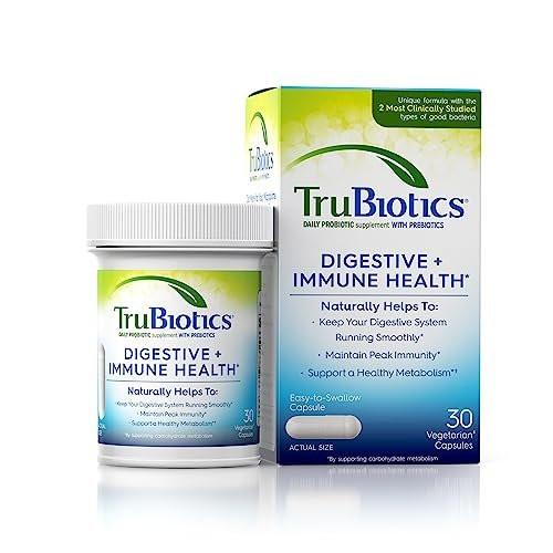TruBiotics Probiotics for Digestive & Immune Health, Supports Regularity & Helps Relieve Abdominal Discomfort, Gas & Bloating, 2 Clinically Studied Probiotic Strains, Plus Prebiotics, 30 Capsules - görsel 15