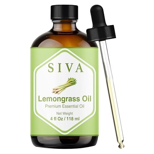 Siva Lemongrass Essential Oil - 4 Fl Oz – 100% Natural Lemongrass Oil - for Diffuser, Face, Skin Care, Aromatherapy, Hair Care, Scalp and Body Massage - with Dropper - görsel 10