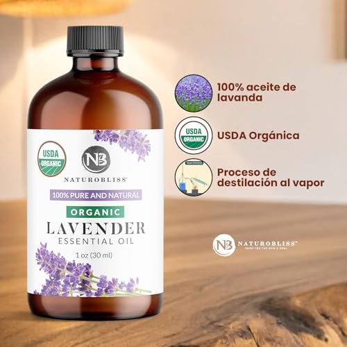 NaturoBliss Organic Lavender Essential Oil, 100% Pure Therapeutic Grade, Premium Quality, 1 fl. Oz / 30 ml - Perfect for Aromatherapy and Relaxation (30ml) - görsel 2